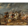 Atelier de Philips Wouwerman (1619-1668) Combat de cavalerie entre Orientaux et Impériaux huile sur toile vers 1660 Atelier de Philips Wouwerman (1619-1668) Combat de cavalerie entre Orientaux et Impériaux huile sur toile vers 1660