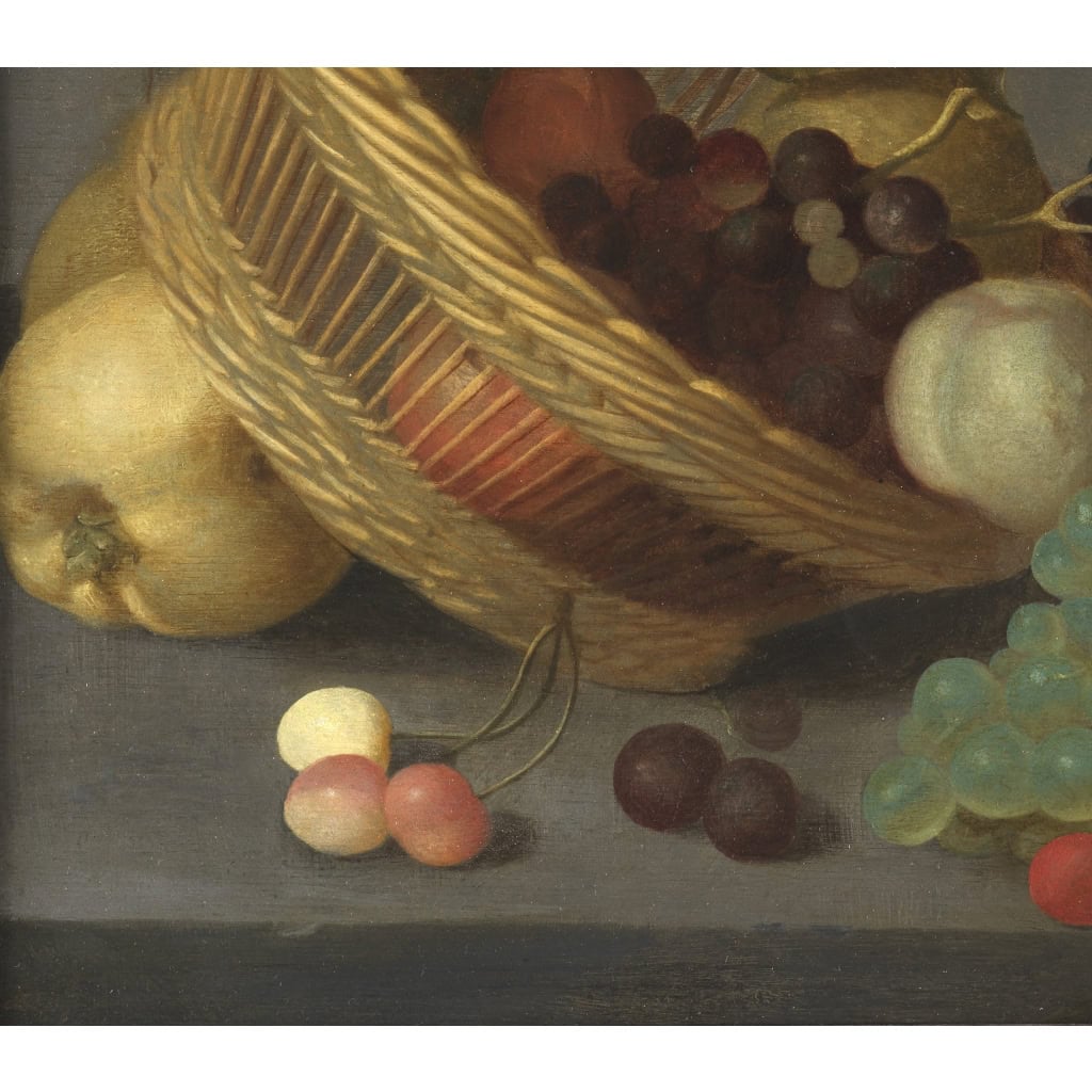 Nature morte au panier renversé – Ecole hollandaise du XVIIe siècle Nature morte au panier renversé – Ecole hollandaise du XVIIe siècle