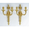 Paire d’appliques à deux bras de lumière en bronze ciselé et doré de style Louis XVI MLD Antiquités|MLD Antiquités|MLD Antiquités|MLD Antiquités|MLD Antiquités|MLD Antiquités|MLD Antiquités|MLD Antiquités|MLD Antiquités||