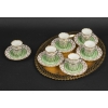 Ensemble de tasses en porcelaine et argent, Angleterre, AYNSLEY, XIXème siècle Ensemble de tasses en porcelaine et argent, Angleterre, AYNSLEY, XIXème siècle