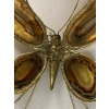 1970’ Applique Papillon en Bronze ou Laiton, Duval Brasseur Ou Isabelle Faure, 4 Ampoules, Ailes d’Agate 1970’ Applique Papillon en Bronze ou Laiton, Duval Brasseur Ou Isabelle Faure, 4 Ampoules, Ailes d’Agate