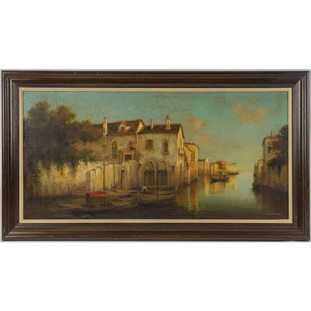 Alphonse Lecoz La Venise Cachée huile sur toile vers 1890-1900 Alphonse Lecoz La Venise Cachée huile sur toile vers 1890-1900