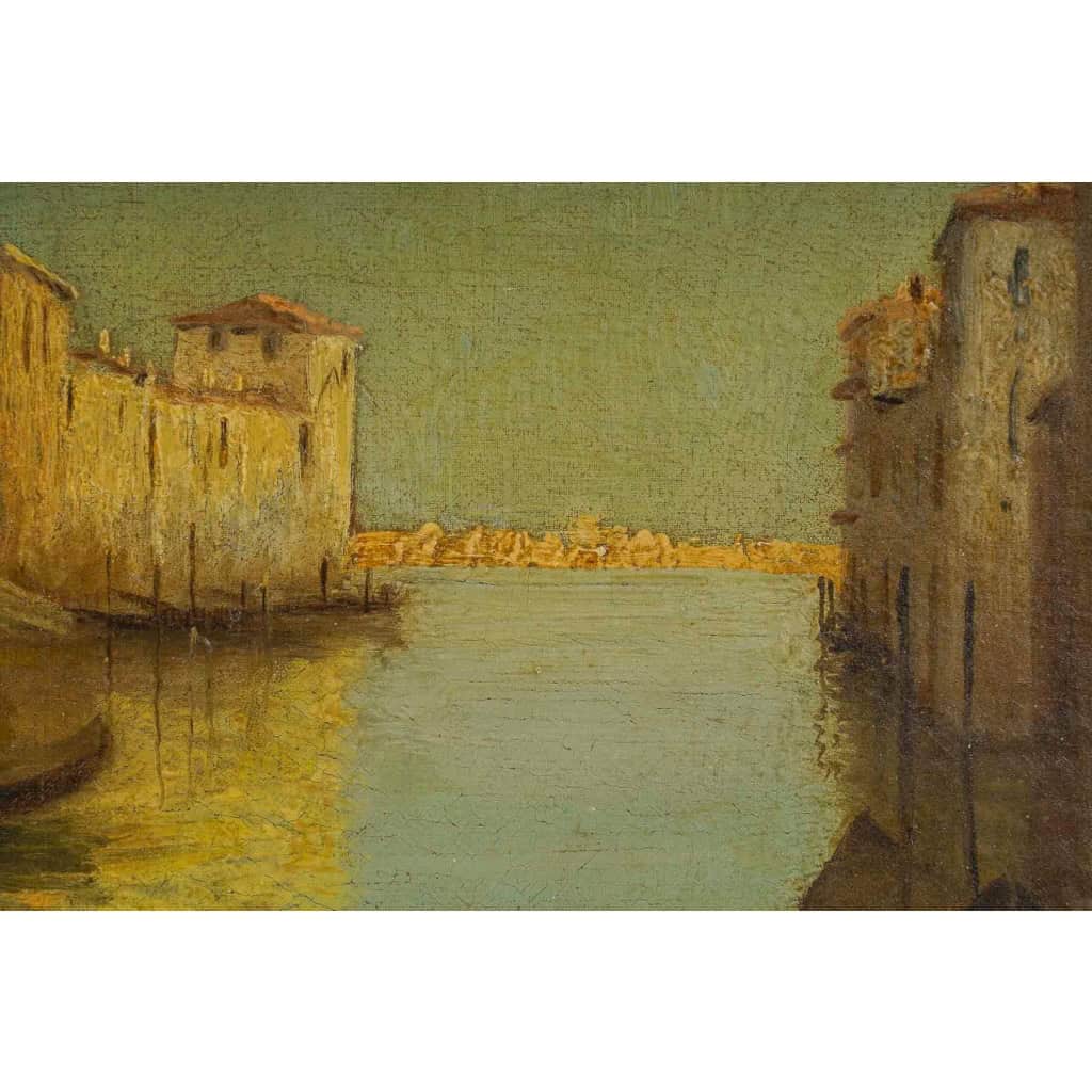 Alphonse Lecoz La Venise Cachée huile sur toile vers 1890-1900 Alphonse Lecoz La Venise Cachée huile sur toile vers 1890-1900