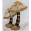 1970′Lampe Aux 2 Champignons Éclairante En Laiton Avec Gypse Imitant le Cristal De Roche Style Duval Brasseur, Faure, Fernandez 1970′Lampe Aux 2 Champignons Éclairante En Laiton Avec Gypse Imitant le Cristal De Roche Style Duval Brasseur, Faure, Fernandez