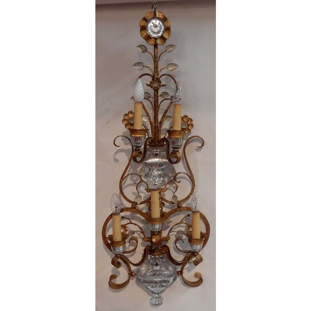 1970′ Applique Style Maison Baguès Ou Banci 5 Lampes ||||||||||||||