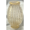 1970′ Vase Cristal Murano Avec Paillons D’Or Signés Murano Alberto Dama ||||||||||||