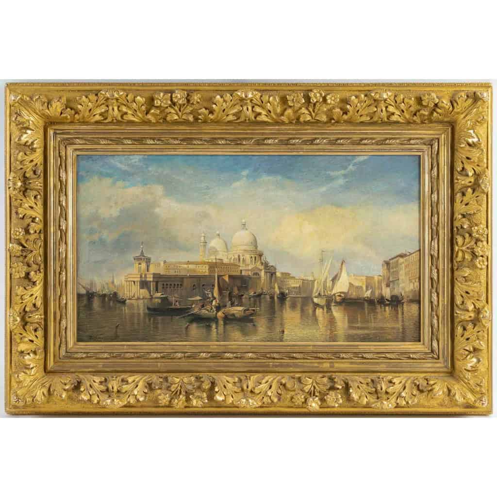 Jane or John Vivian Vue de la Punta della Dogana à Venise huile sur panneau parqueté vers 1880 MLD Antiquités|MLD Antiquités|MLD Antiquités|MLD Antiquités|MLD Antiquités|MLD Antiquités|MLD Antiquités|MLD Antiquités|MLD Antiquités|MLD Antiquités||