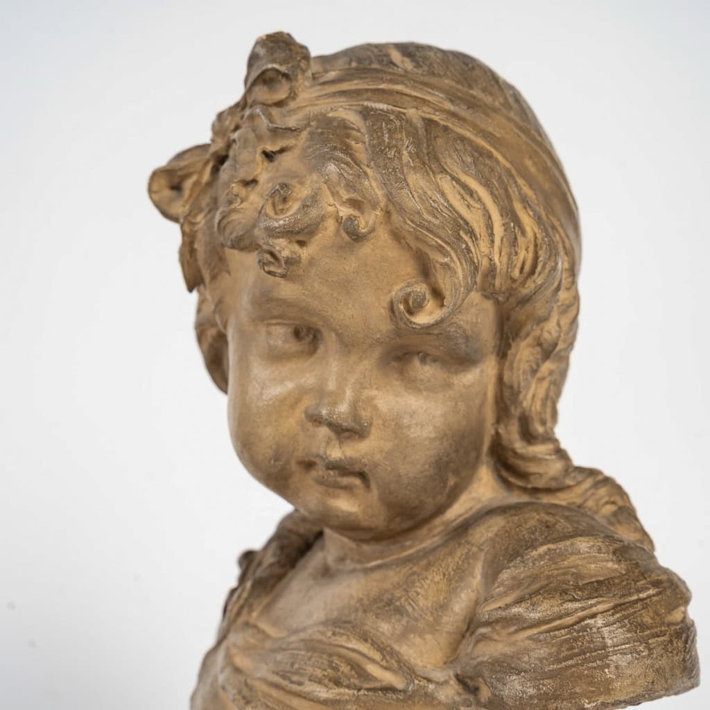 D’après Jean-Antoine Houdon (1741-1828) - Paire de bustes d’enfants en terre cuite XIXème siècle D’après Jean-Antoine Houdon (1741-1828) - Paire de bustes d’enfants en terre cuite XIXème siècle