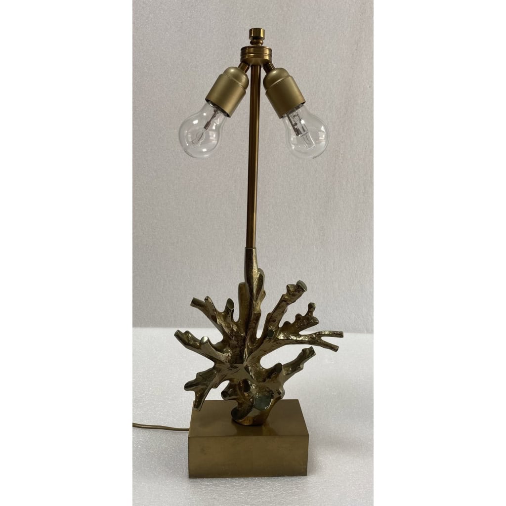 1970′ Lampe En Bronze Signée Charles Modéle Corail 1970′ Lampe En Bronze Signée Charles Modéle Corail