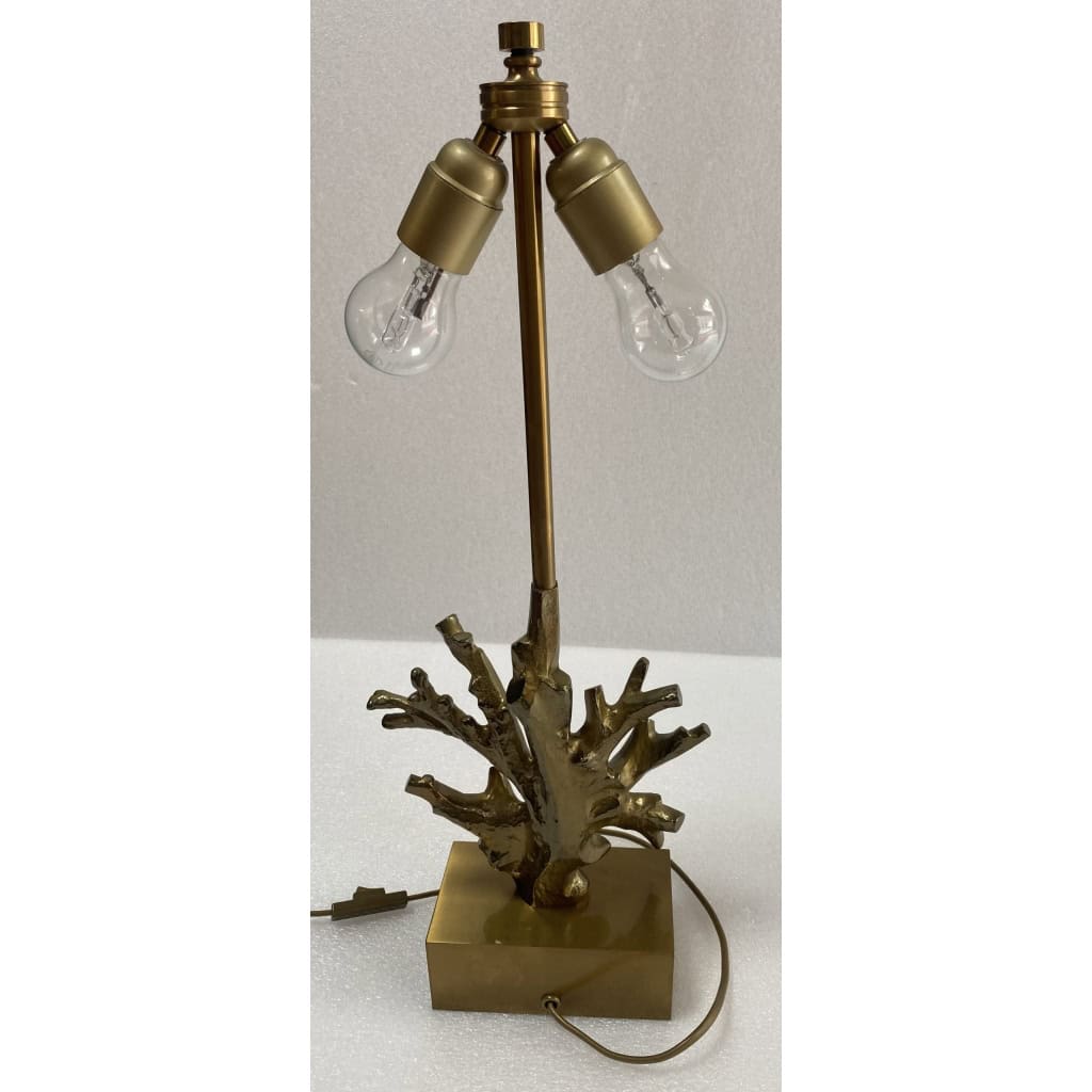 1970′ Lampe En Bronze Signée Charles Modéle Corail 1970′ Lampe En Bronze Signée Charles Modéle Corail