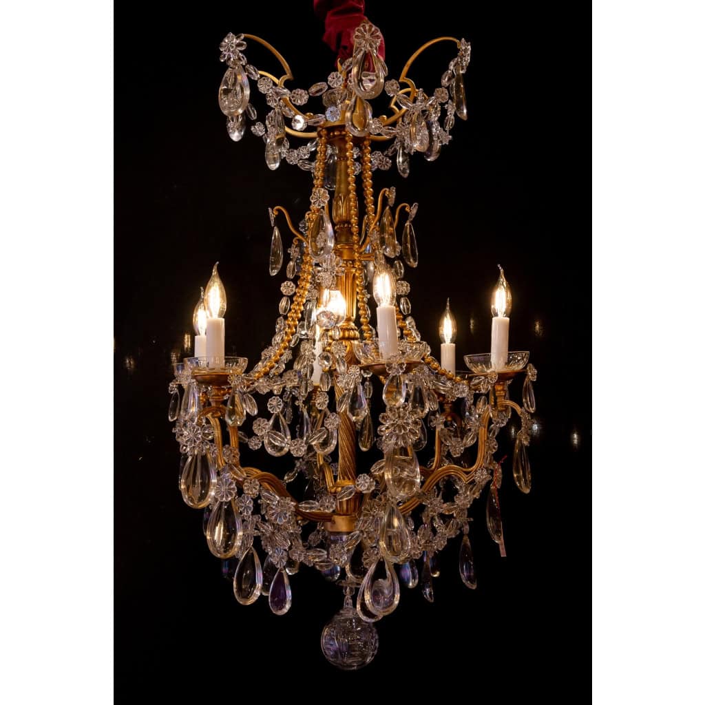 Lustre en bois et bronze doré de style Louis XVI à décor de cristal taillé vers 1880 MLD Antiquités|MLD Antiquités|MLD Antiquités|MLD Antiquités|MLD Antiquités|MLD Antiquités|MLD Antiquités|MLD Antiquités|MLD Antiquités|MLD Antiquités|MLD Antiquités||