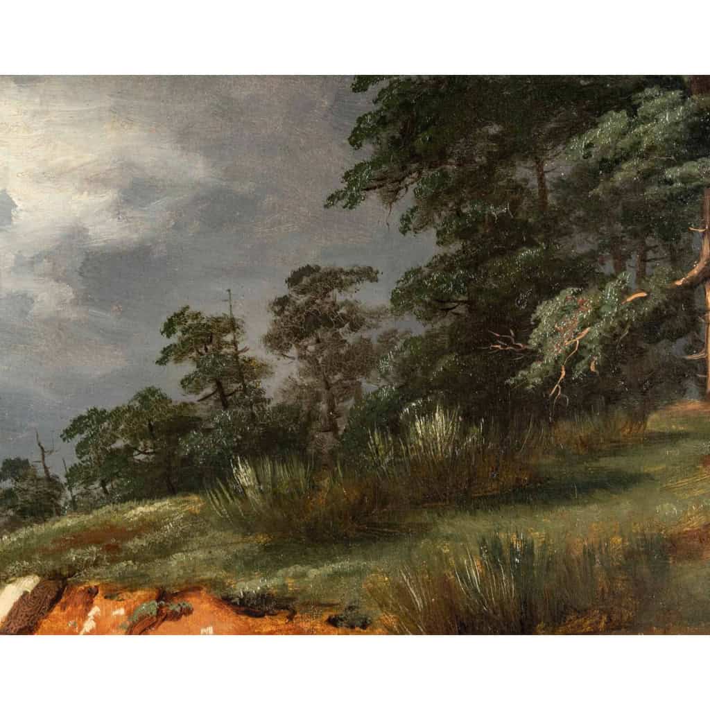 Théodore Richard (1782-1859) - Coupe de bois dans la campagne huile sur toile vers 1833 Théodore Richard (1782-1859) - Coupe de bois dans la campagne huile sur toile vers 1833