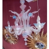 1970′ Lustre Murano Bleu et Rose 1970′ Lustre Murano Bleu et Rose