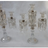 1950′ Paire de Chandeliers 3 Branches Socles Perlés Et Signés En Relief BACCARAT 1950′ Paire de Chandeliers 3 Branches Socles Perlés Et Signés En Relief BACCARAT