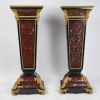 Pair de columns en marquetry d’écaille tortue et bronze doré d’époque fin 19em siècle ||||||||||