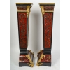 Pair de columns en marquetry d’écaille tortue et bronze doré d’époque fin 19em siècle Pair de columns en marquetry d’écaille tortue et bronze doré d’époque fin 19em siècle