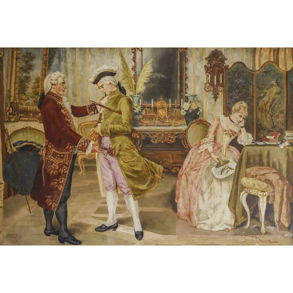 Une Paire De Tableaux Scènes Galante époque Napoleon III Une Paire De Tableaux Scènes Galante époque Napoleon III