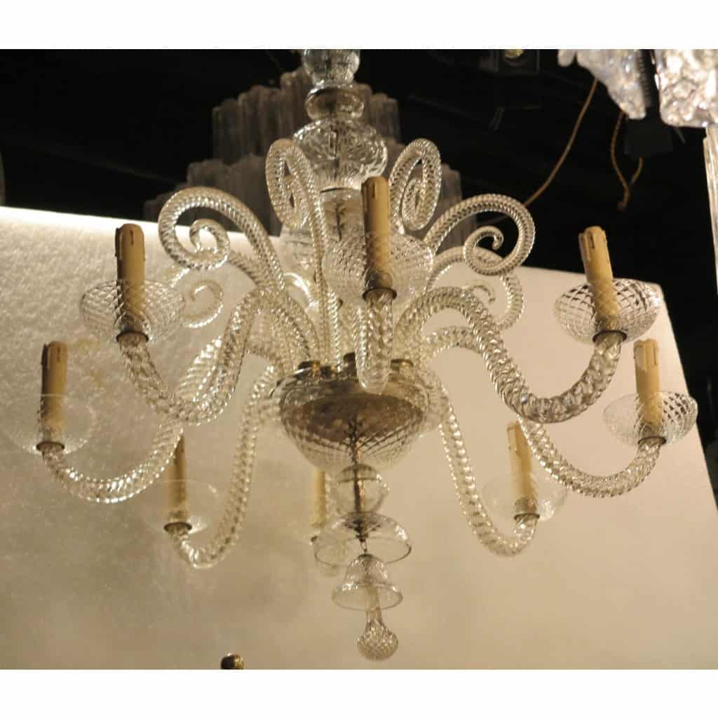 1900/20′ Lustre Cristal 8 Bras et 8 Crosses 1900/20′ Lustre Cristal 8 Bras et 8 Crosses