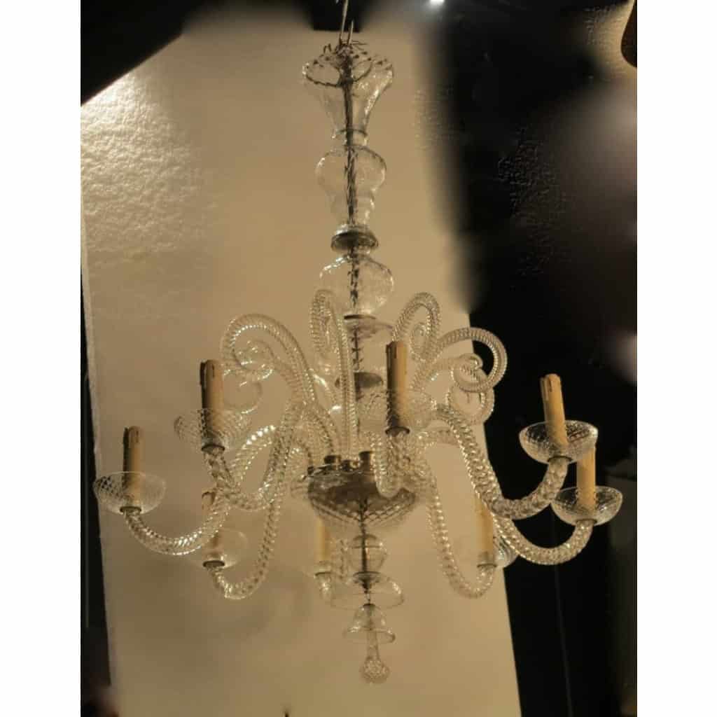 1900/20′ Lustre Cristal 8 Bras et 8 Crosses 1900/20′ Lustre Cristal 8 Bras et 8 Crosses