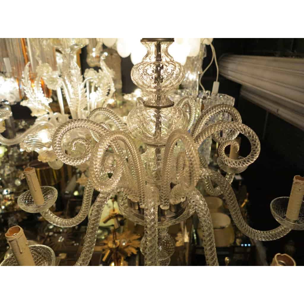 1900/20′ Lustre Cristal 8 Bras et 8 Crosses 1900/20′ Lustre Cristal 8 Bras et 8 Crosses