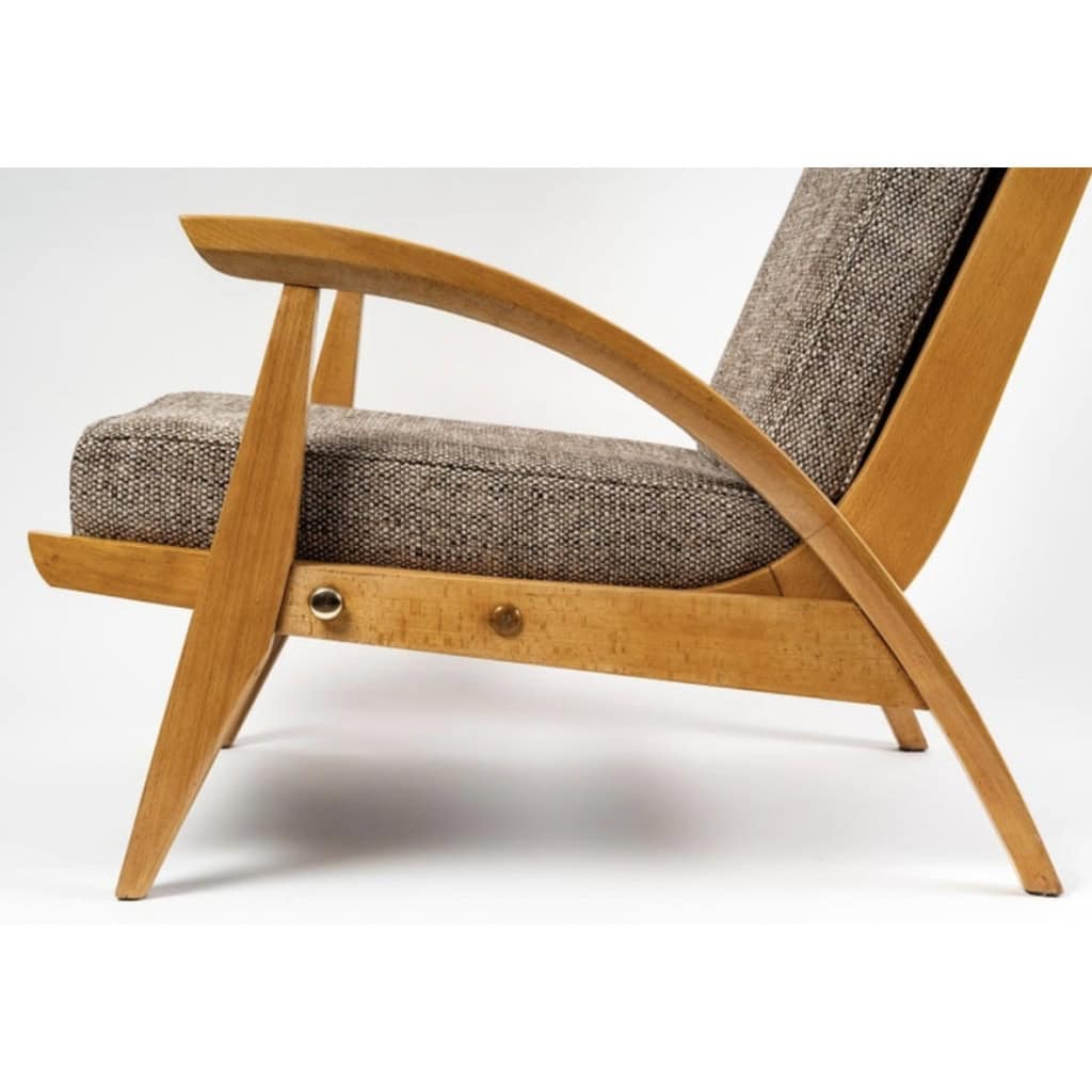 Paire de fauteuils réglables Guy Besnard, FreeSpan, 1950 Paire de fauteuils réglables Guy Besnard, FreeSpan, 1950