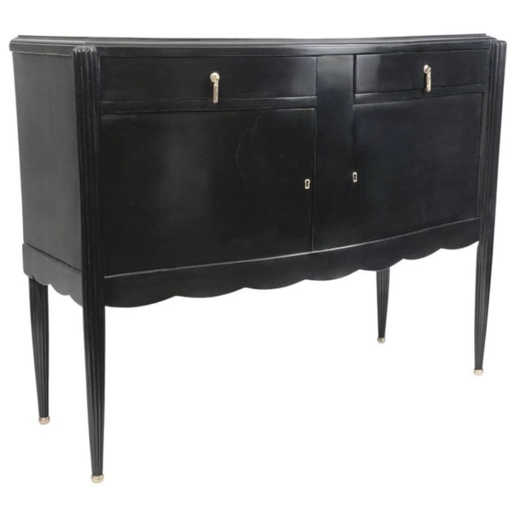 1960 Maison Jansen Art-Déco grande commode cintrée 1960 Maison Jansen Art-Déco grande commode cintrée