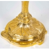 Paire de flambeaux Rocaille montée en lampes en bronze ciselé et doré dans le style Louis XV vers 1850 Paire de flambeaux Rocaille montée en lampes en bronze ciselé et doré dans le style Louis XV vers 1850