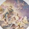 Important plat en porcelaine à décor mythologique, travail français de la seconde moitié du XIXe siècle. Important plat en porcelaine à décor mythologique, travail français de la seconde moitié du XIXe siècle.