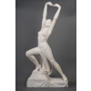 Alfredo Morelli - Danseuse égyptienne, Sculpture De 92 Cm En Marbre Blanc De Carrare, Art Déco |||||||||||||