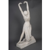 Alfredo Morelli - Danseuse égyptienne, Sculpture De 92 Cm En Marbre Blanc De Carrare, Art Déco Alfredo Morelli - Danseuse égyptienne, Sculpture De 92 Cm En Marbre Blanc De Carrare, Art Déco