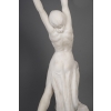 Alfredo Morelli - Danseuse égyptienne, Sculpture De 92 Cm En Marbre Blanc De Carrare, Art Déco Alfredo Morelli - Danseuse égyptienne, Sculpture De 92 Cm En Marbre Blanc De Carrare, Art Déco