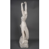 Alfredo Morelli - Danseuse égyptienne, Sculpture De 92 Cm En Marbre Blanc De Carrare, Art Déco Alfredo Morelli - Danseuse égyptienne, Sculpture De 92 Cm En Marbre Blanc De Carrare, Art Déco