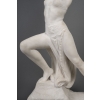 Alfredo Morelli - Danseuse égyptienne, Sculpture De 92 Cm En Marbre Blanc De Carrare, Art Déco Alfredo Morelli - Danseuse égyptienne, Sculpture De 92 Cm En Marbre Blanc De Carrare, Art Déco