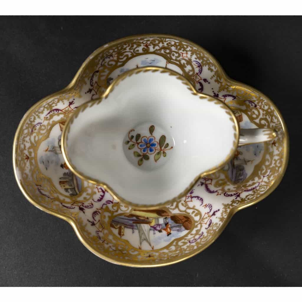 Ensemble de tasses Saxe, XIXème siècle Ensemble de tasses Saxe, XIXème siècle