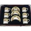 Coffret de tasses anglaises, Royal Worcester Coffret de tasses anglaises, Royal Worcester