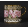 Tasse litron aux Roses XVIIIème, attribuée à Locré 1785 Tasse litron aux Roses XVIIIème, attribuée à Locré 1785