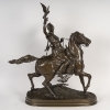 Pierre-jules Mêne - Fauconnier Arabe A Cheval, Sculpture En Bronze De Cavalier Orientaliste |||||||||||||