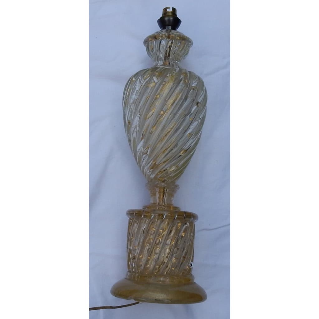 1950/70 Paire de Lampes Barovier & Toso Avec Paillons d’Or 1950/70 Paire de Lampes Barovier & Toso Avec Paillons d’Or