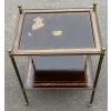 1950′ Table Maison Jansen En Bronze Patiné Avec Plateaux Laque de Chine Coromandel ||||||||||