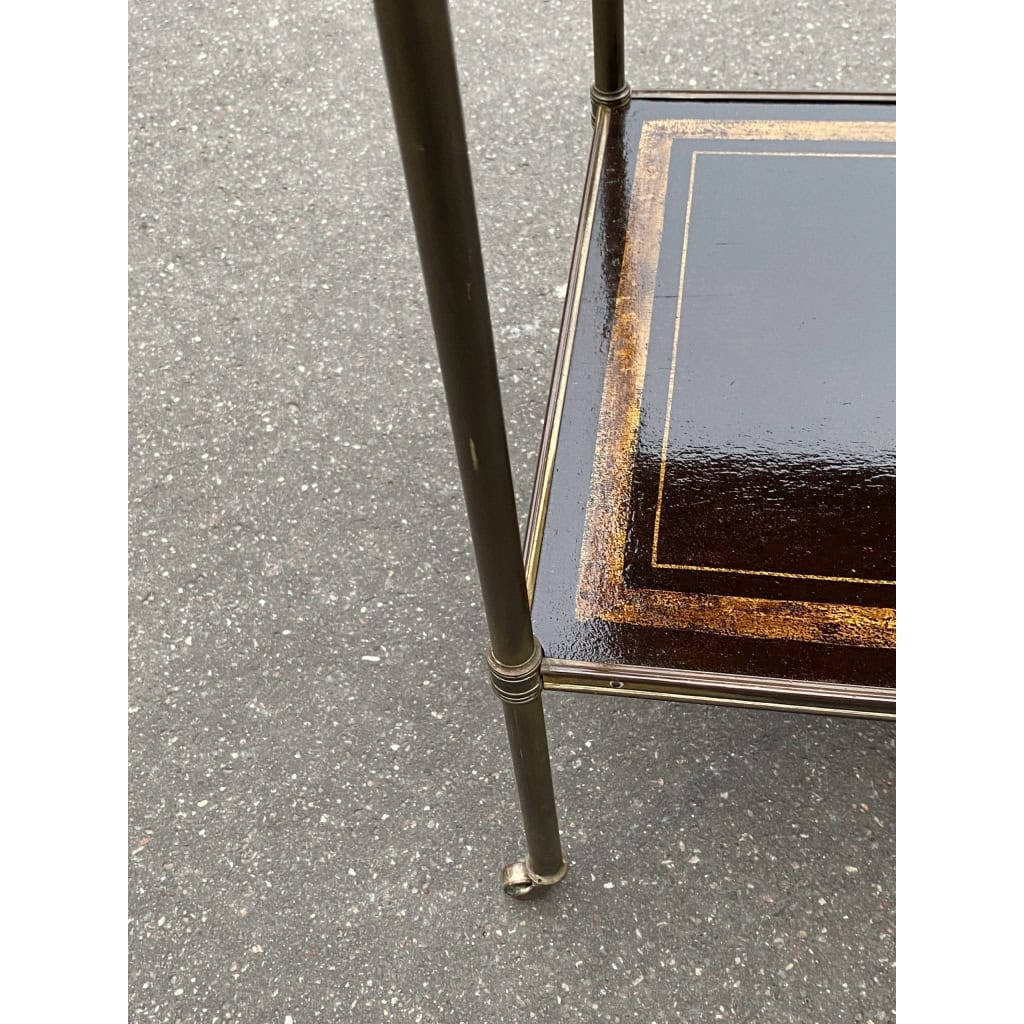 1950′ Table Maison Jansen En Bronze Patiné Avec Plateaux Laque de Chine Coromandel 1950′ Table Maison Jansen En Bronze Patiné Avec Plateaux Laque de Chine Coromandel