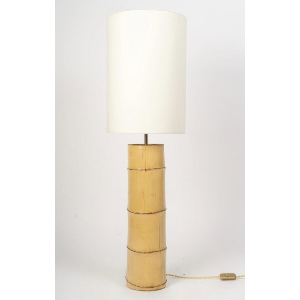 1970 Large Bamboo Lamp Maison Roche 1970 Large Bamboo Lamp Maison Roche