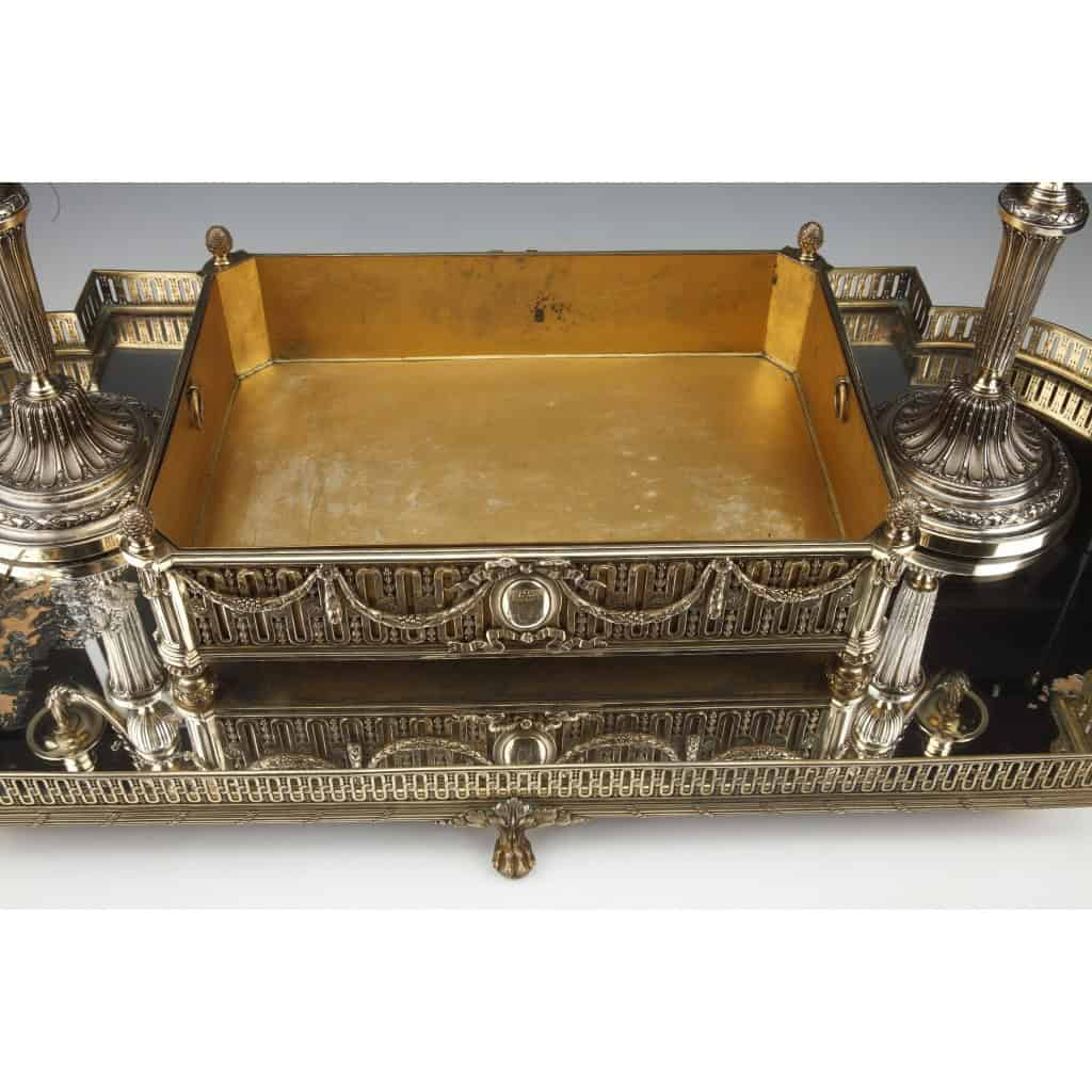 Orfèvre BOIN TABURET –Garniture de table en argent massif vermeille XIXè vers 1860 