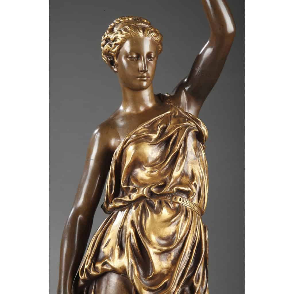 Barbedienne - Paire de Torchères en bronze par DUBOIS & FALGUIERE XIXème 