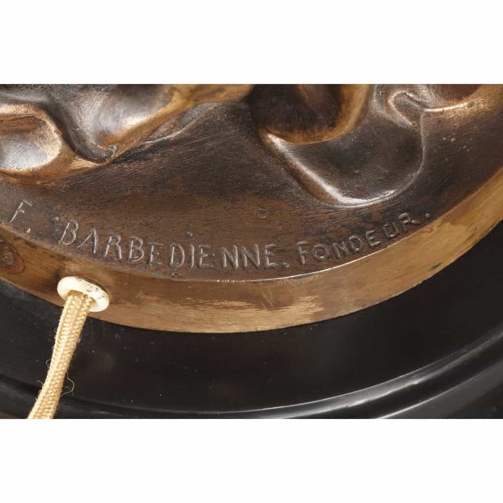 Barbedienne - Paire de Torchères en bronze par DUBOIS & FALGUIERE XIXème 