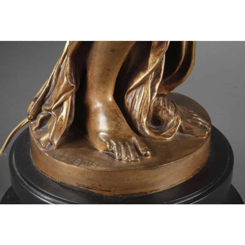 Barbedienne - Paire de Torchères en bronze par DUBOIS & FALGUIERE XIXème 