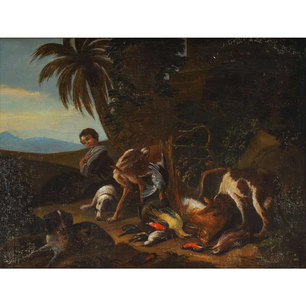 Adriaen de Gryef (1670-1722) - Retours de Chasse paire d’huiles sur toile vers 1690 