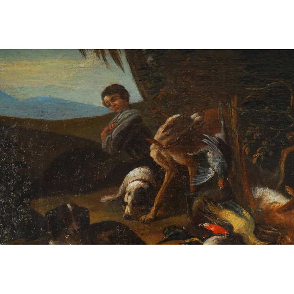 Adriaen de Gryef (1670-1722) - Retours de Chasse paire d’huiles sur toile vers 1690 