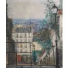 Serge Belloni (1925-2005) dit Le peintre de Paris Les escaliers de Montmartre à Paris huile sur toile vers 1953 