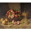 Alfred Arthur Brunel de Neuville Nature Morte aux Pêches Poires et raisins Huile sur toile vers 1890-1900 