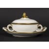 Bouillon en porcelaine blanche rehaussé de dorures, de la manufacture de royale Sèvres, marque HP du doreur, fin XVIIIe siècle 